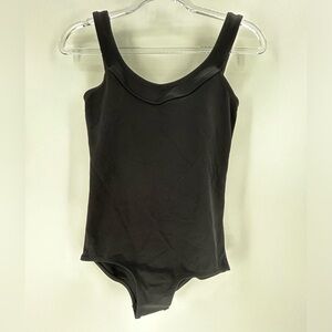 NWT $630 Alaia Women's Black Scoop Tank One Piece Swimsuit Size 38 S